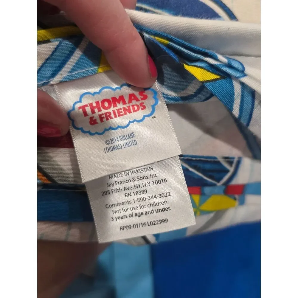 Lot of 3 Thomas‎ and Friends Twin Fitted Flat Sheet Lot Dan River Vtg Blue White